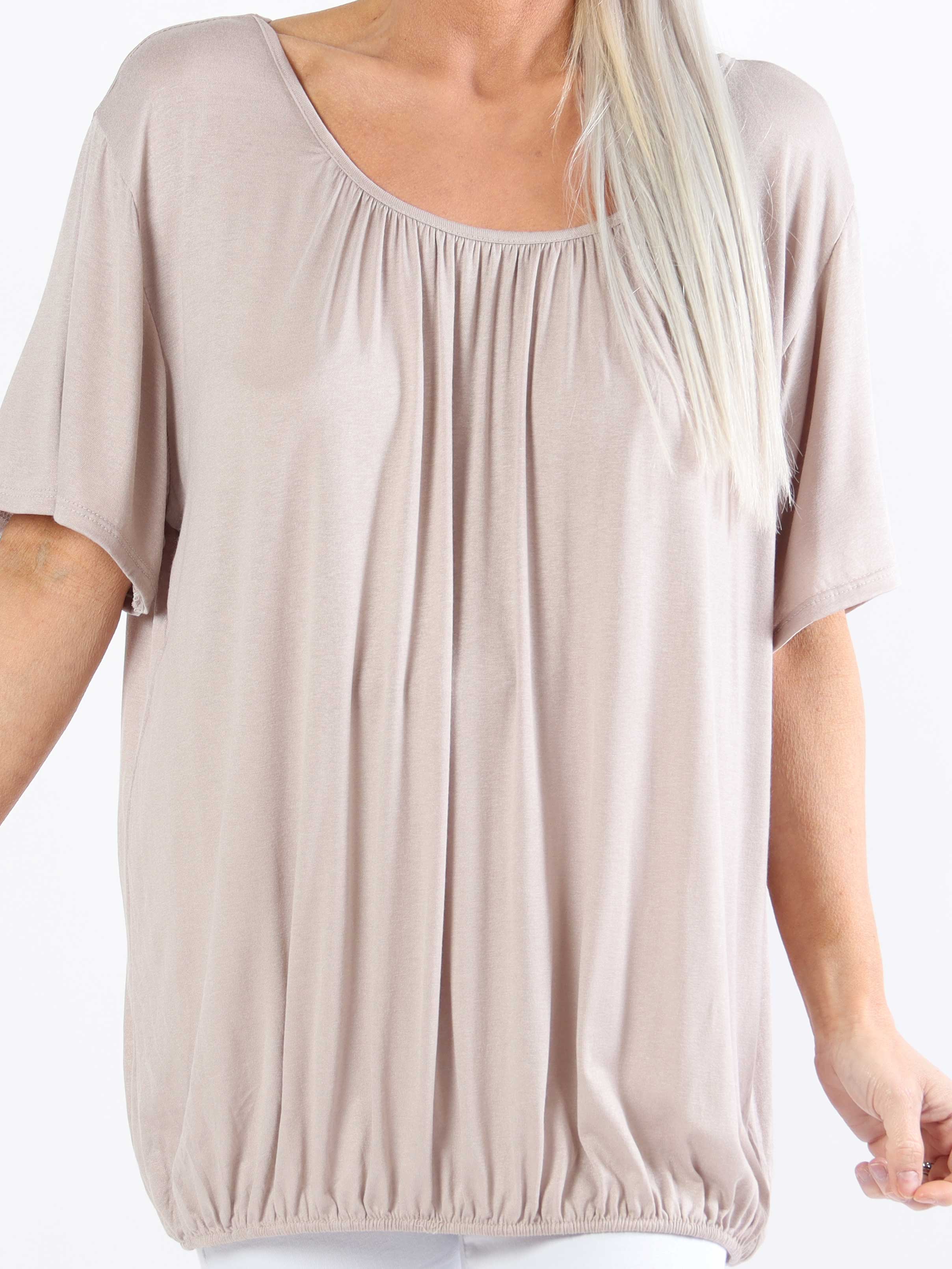 Miracle t-shirt - Basic t-shirt i plus size med resår i nederkanten (bestseller)